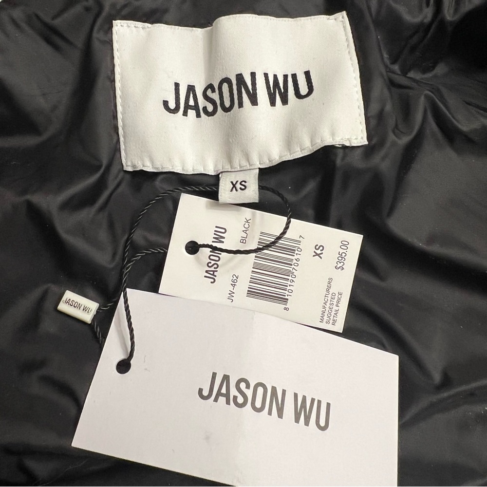 Jason Wu Plaid Tweed Quilted Puffer Jacket black & white - NWT - Picture 10 of 11